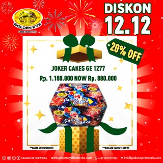 Promo Kembang Api Joker Cake 1.2 inch  77 Shots - GE1277